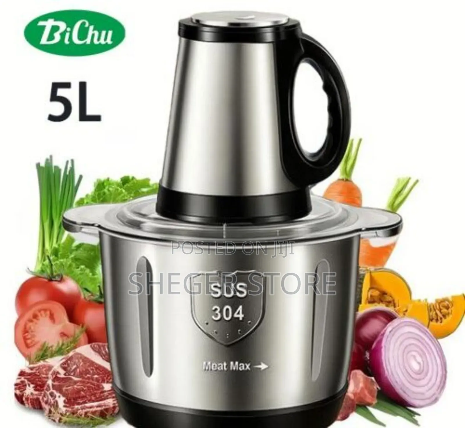 High Quality Electric Food Chopper Meat Grinder 5l, 500w