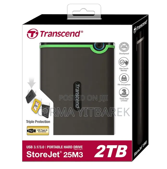 Transcend 2 Tbusb 3.0 External Hard Drive