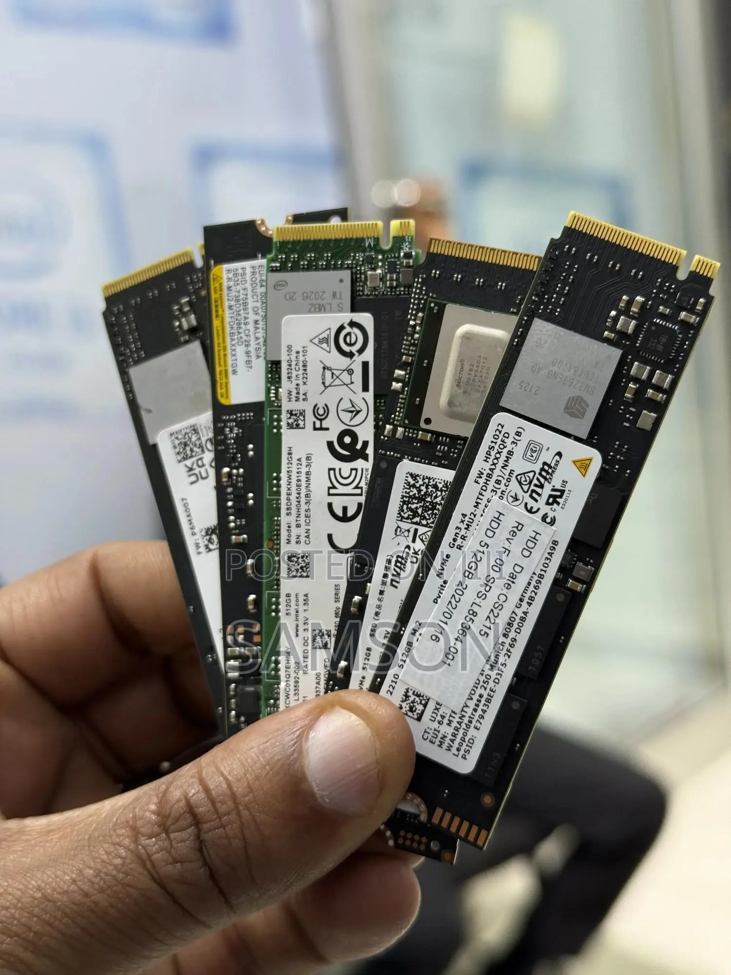 512 Samsung, Wd M.2 SSD Nvme