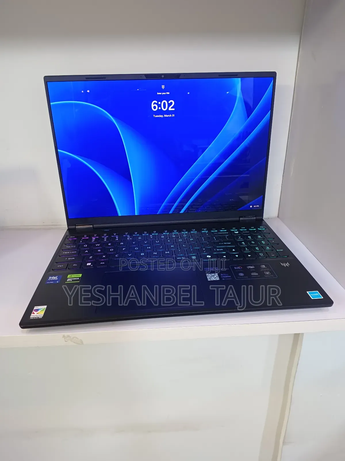 New Laptop Acer Predator Helios Neo 16 32GB Intel Core Ultra 9 SSD 1T