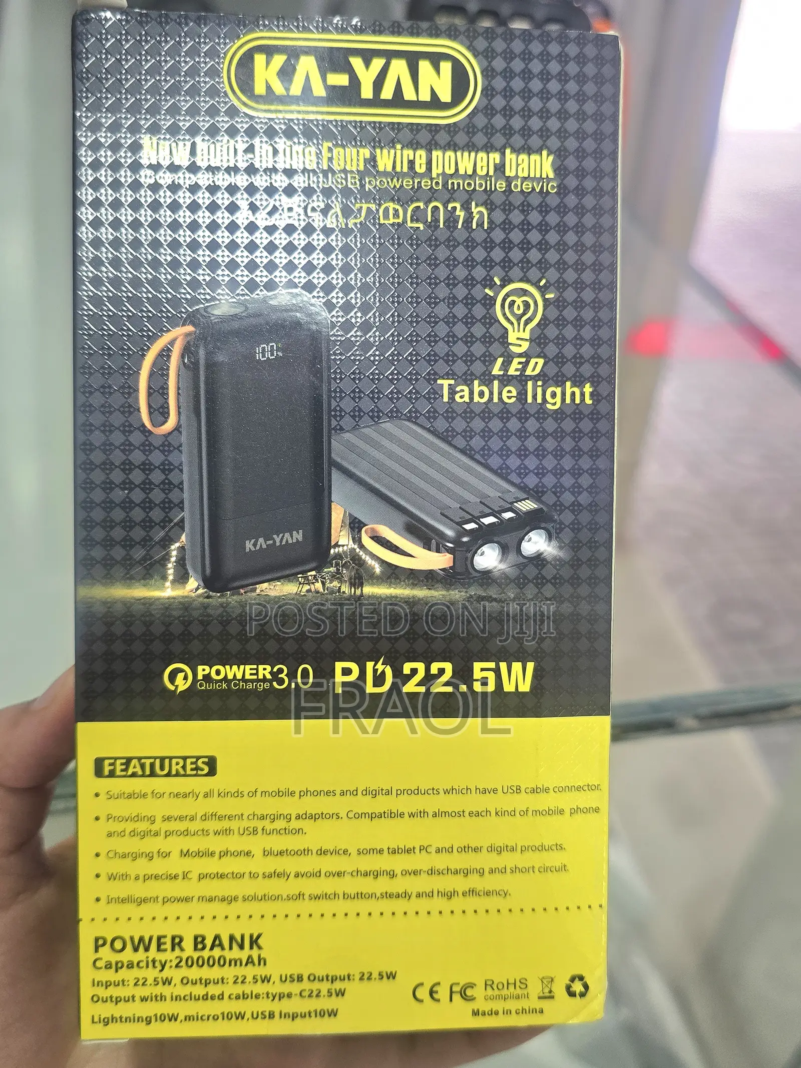 Ka-Yan Power Bank With 20,000mah
