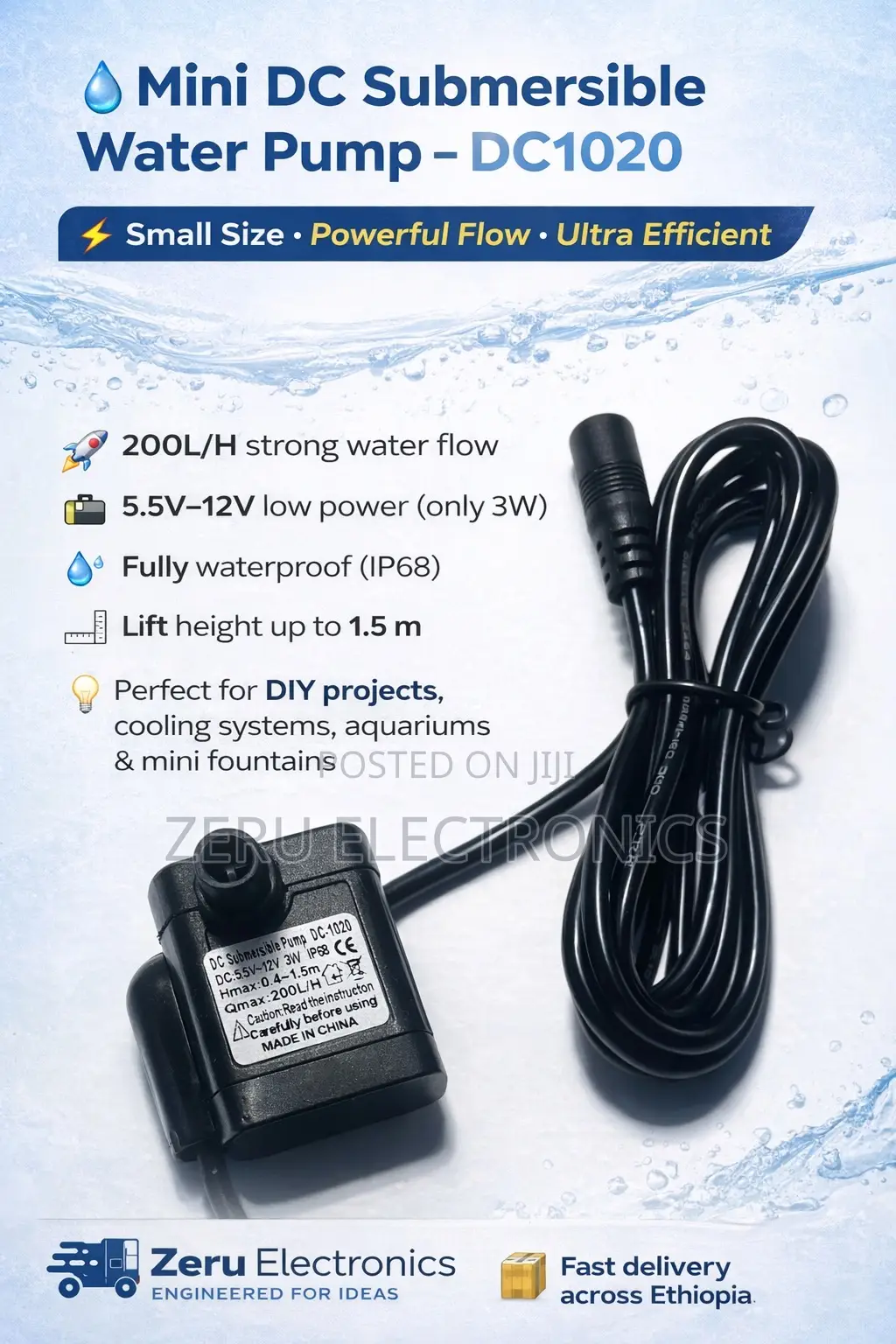 Mini Dc Submersible Water Pump Dc1020