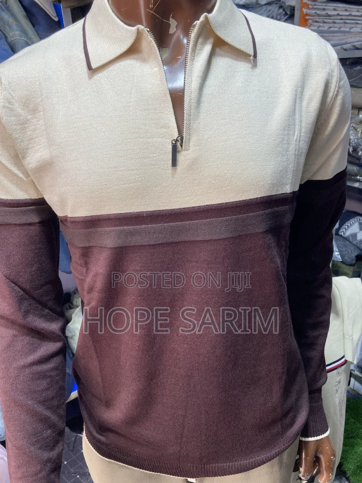 Long-Sleeved Polo Shirt