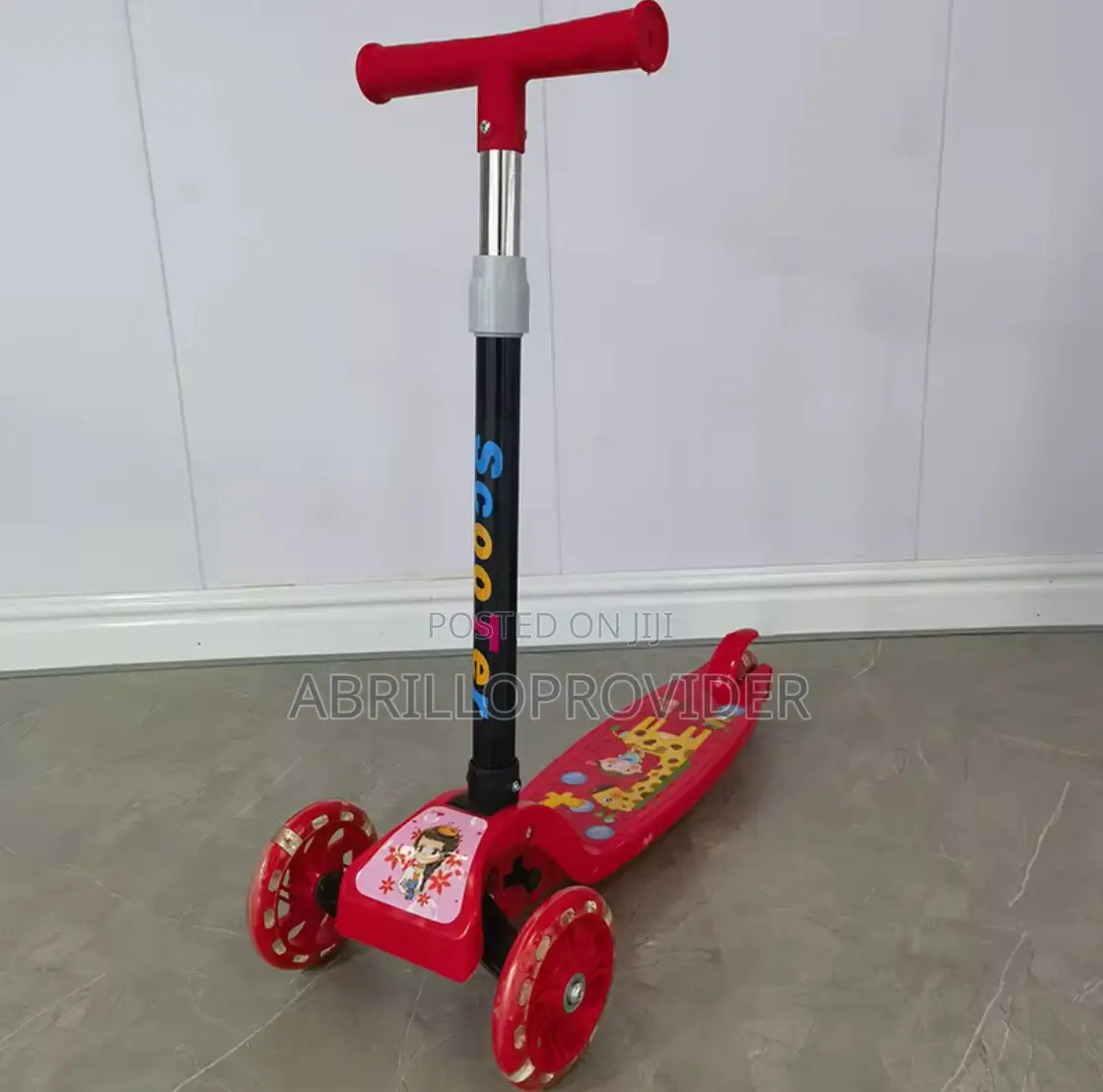 Kick Scooter Three-Wheeled Kick Scooter for Kids Flash Pedal Plastic