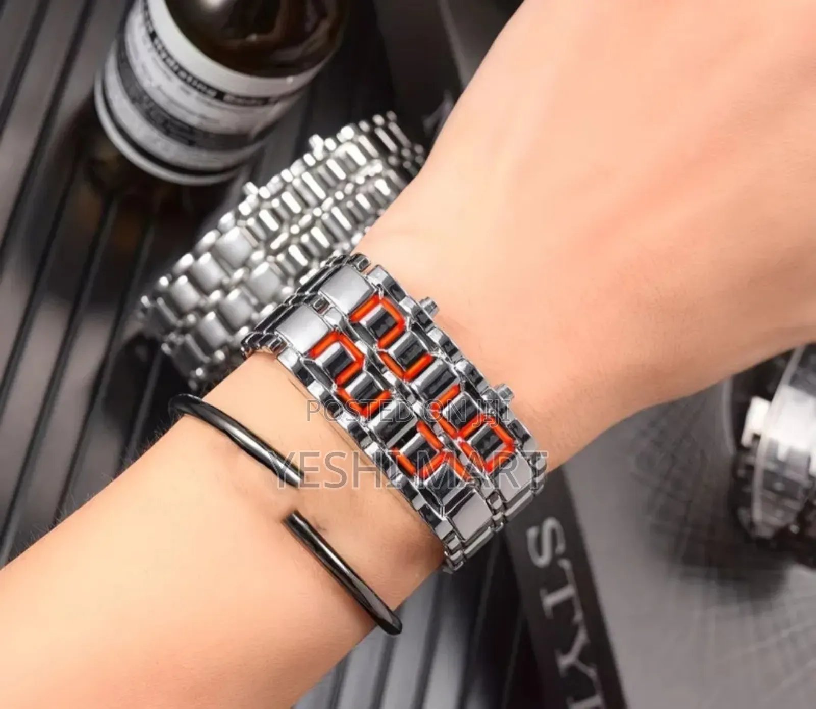 Fashion Led Bracelet Couple's Chain Watch, Mixed Volcano Watch, Digi