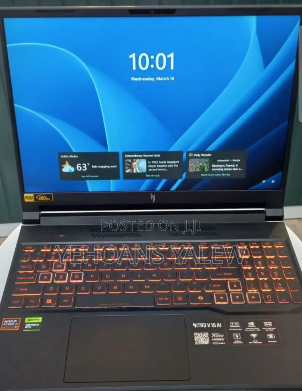 New Laptop MSI Vector 16 HX AI A2XWIG 16GB AMD Ryzen 7 SSD 1T