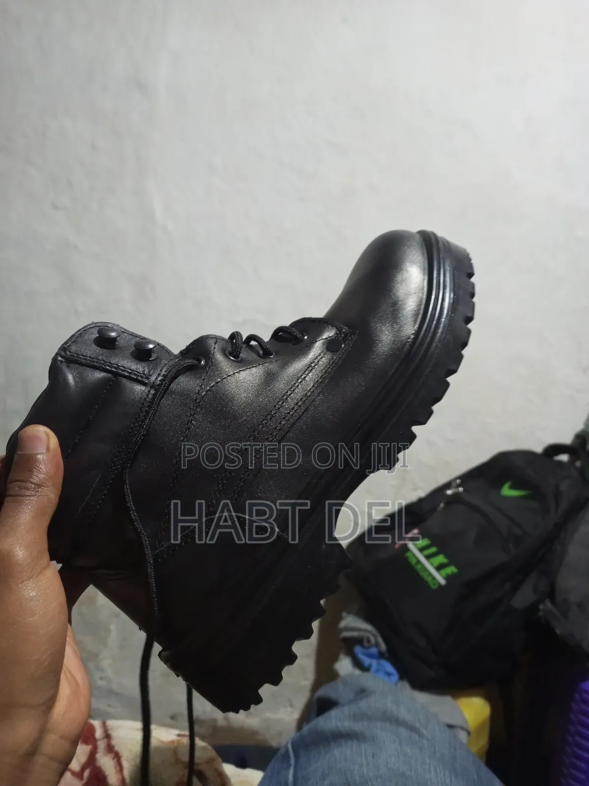 Original Black Leather Safety Boots
