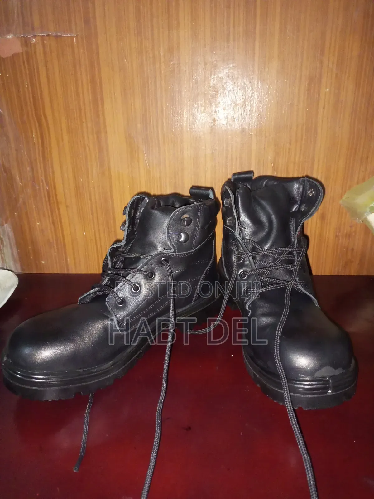 Original Black Leather Safety Boots