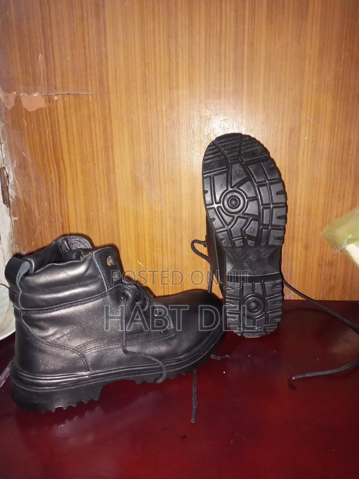 Original Black Leather Safety Boots