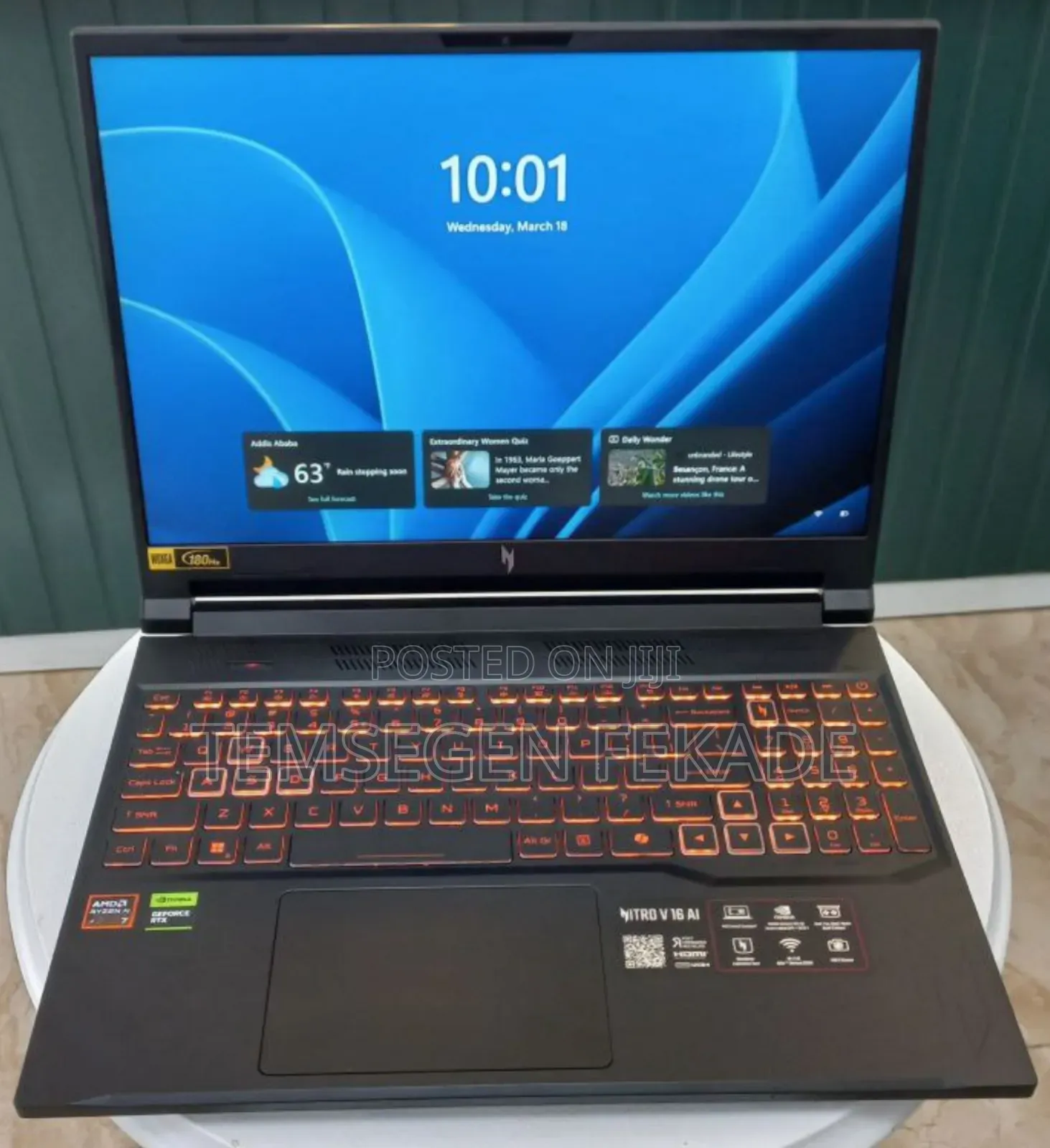 New Laptop Acer Nitro 17 16GB AMD Ryzen 7 SSD 1T