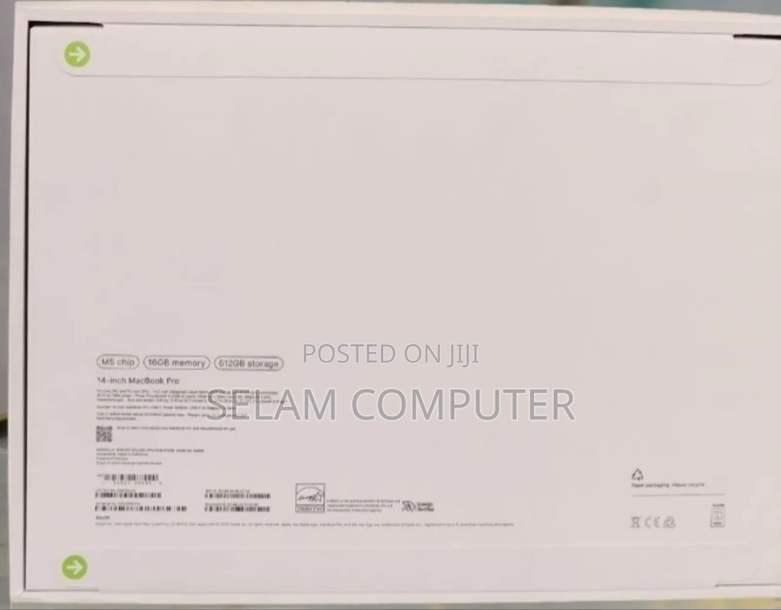 New Laptop Apple MacBook Pro 2025 M5 14-inch 16GB Apple M5 SSD 512GB