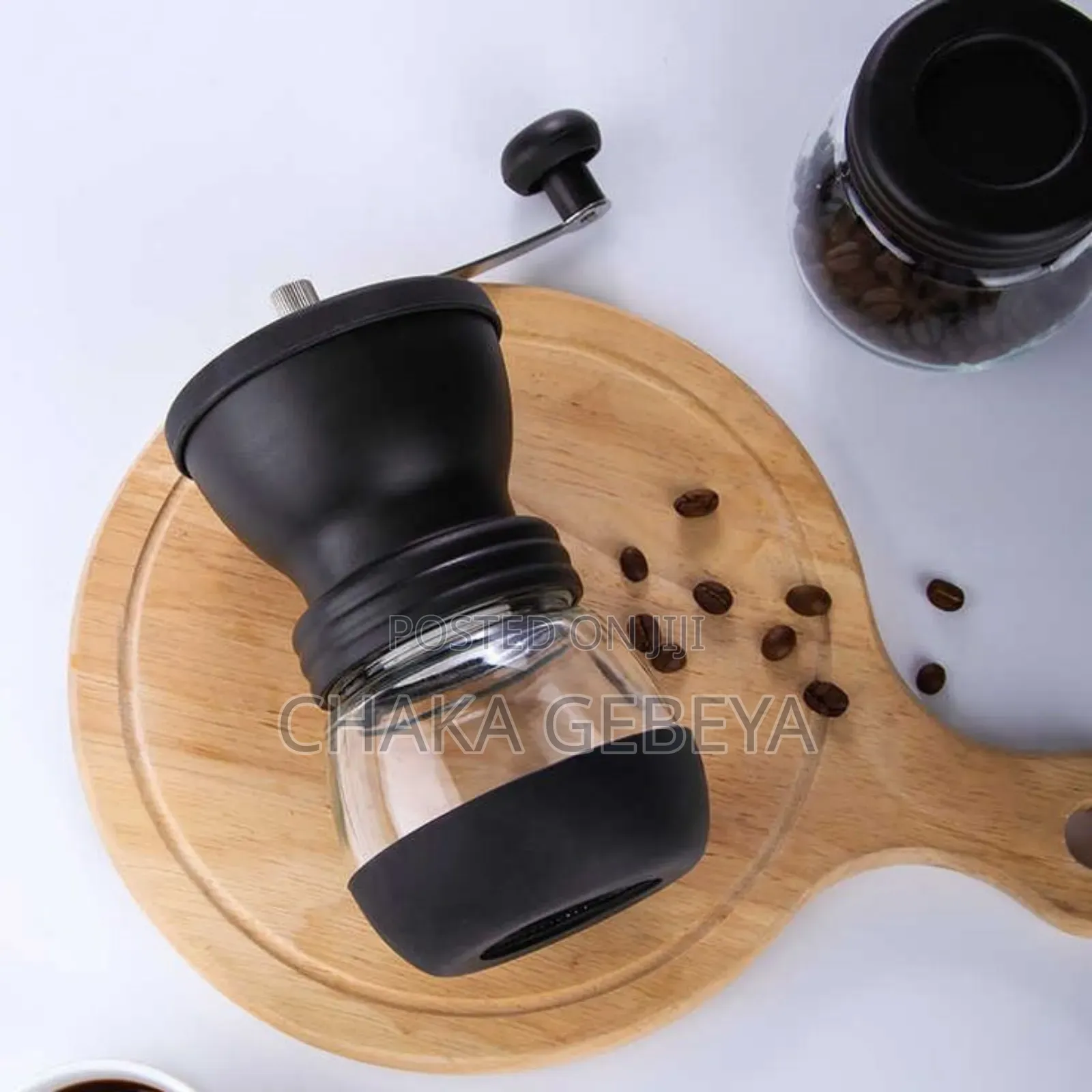 Manual Coffee Grinder - Adjustable Coarseness,350ml Capacity,Glass Jar