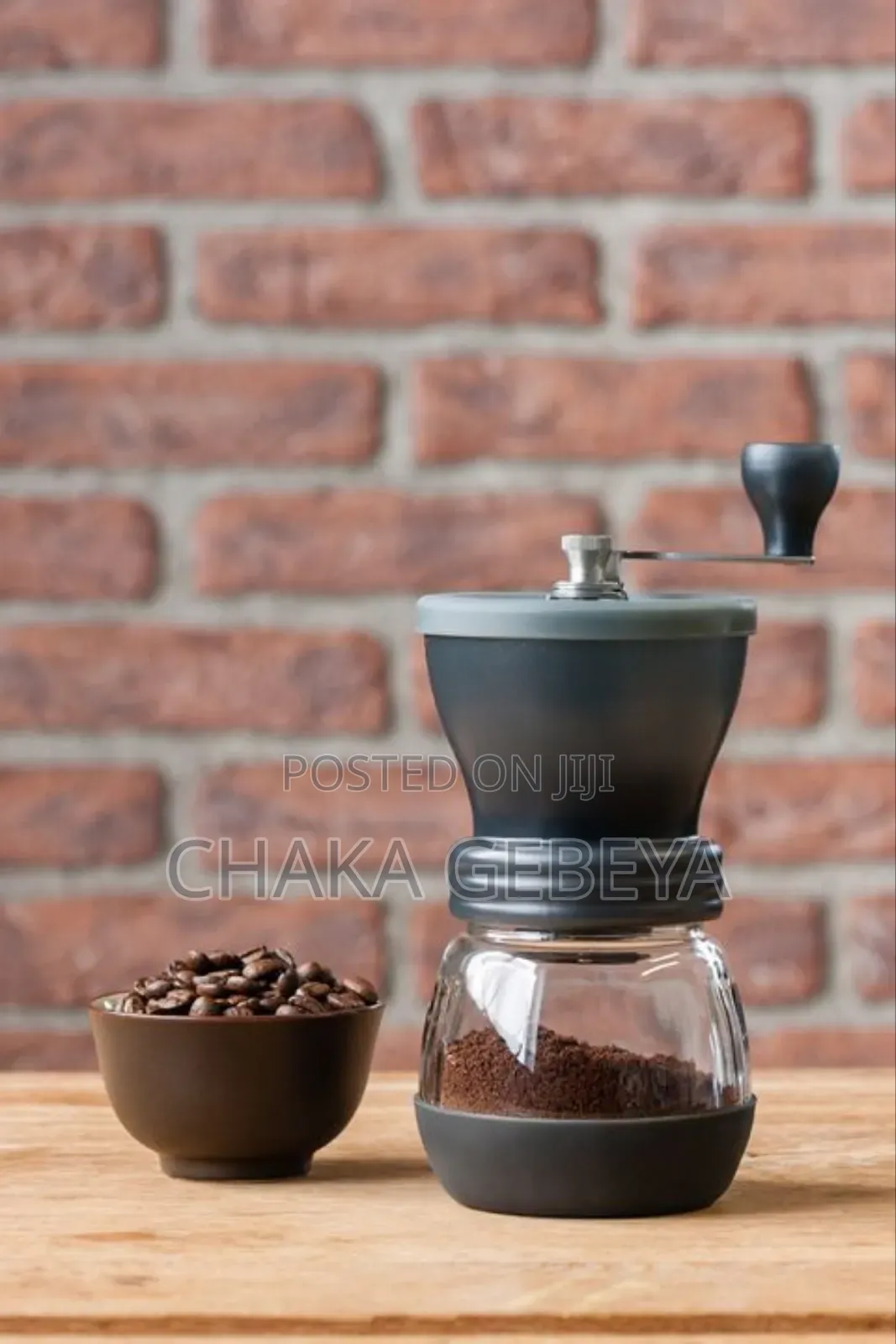 Manual Coffee Grinder - Adjustable Coarseness,350ml Capacity,Glass Jar