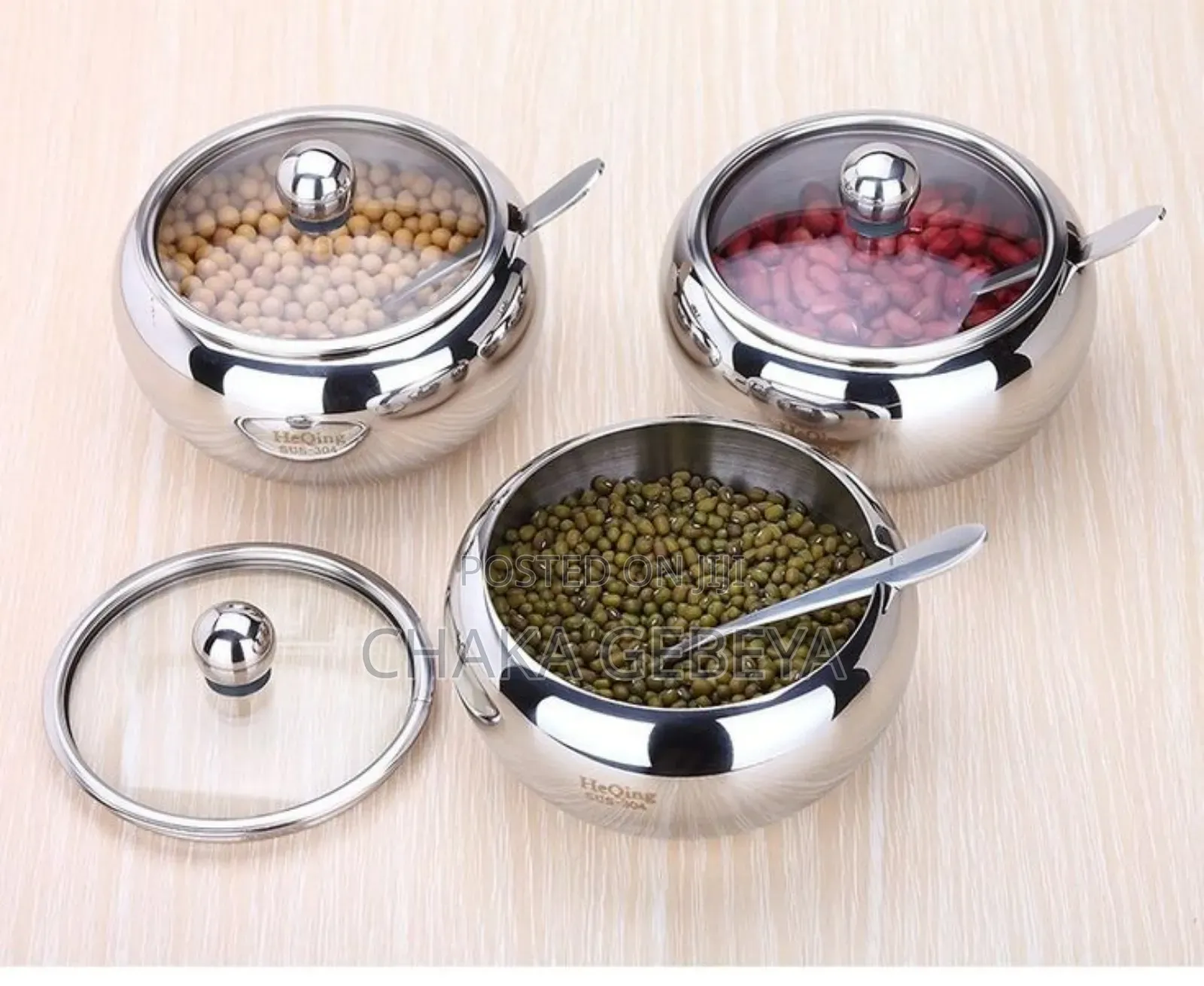 የስኳር ማቅረቢያ ከማንኪያ ጋር - Modern Design, Shatterproof, Gift-Ready