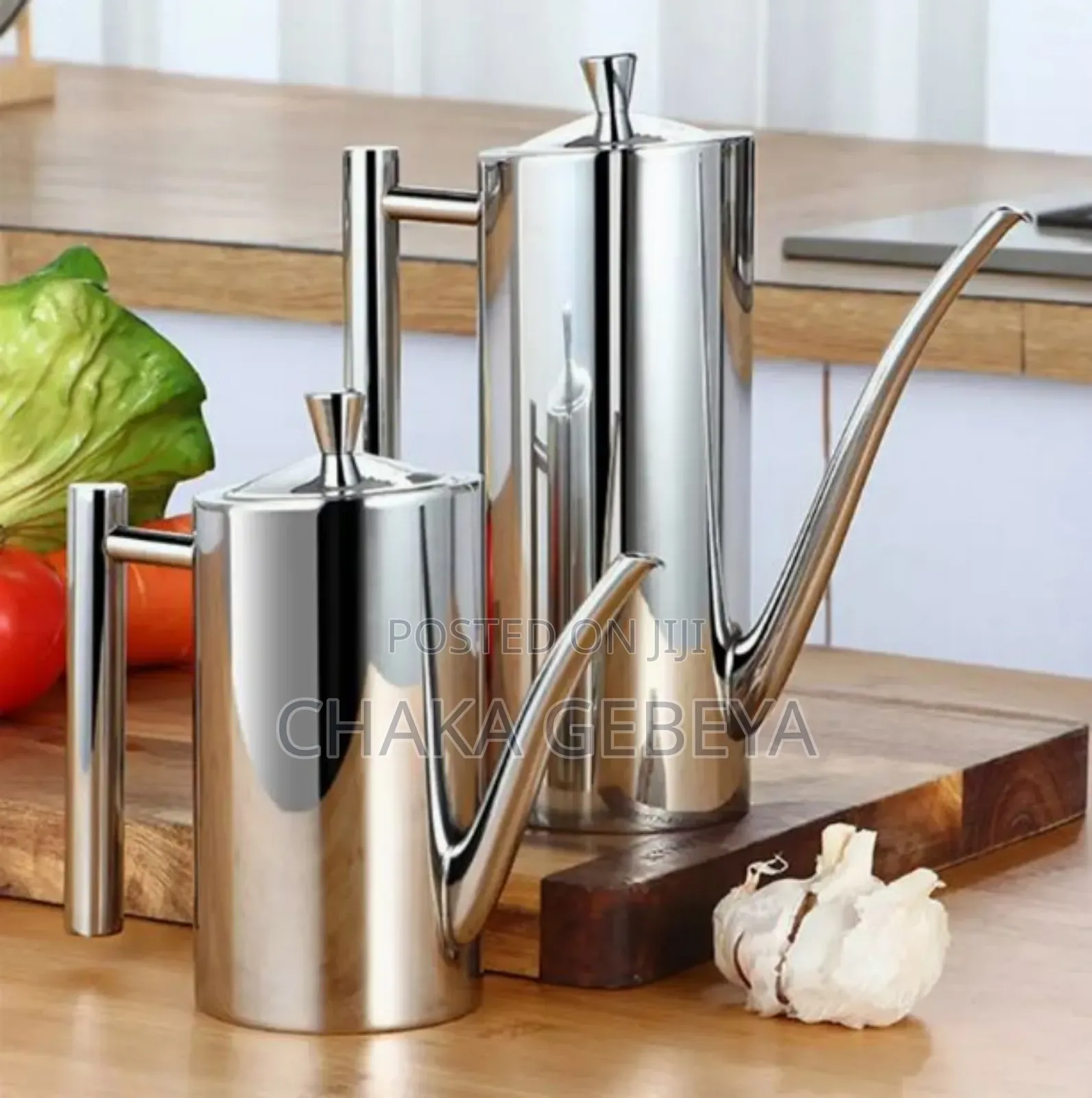 Premium Stainless Steel Oil Dispenser - 500ml/700ml, No-Drip Spout