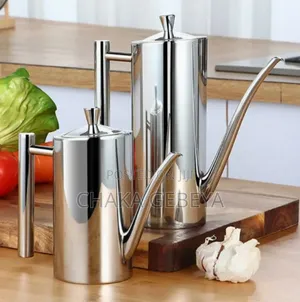 Premium Stainless Steel Oil Dispenser - 500ml/700ml, No-Drip Spout