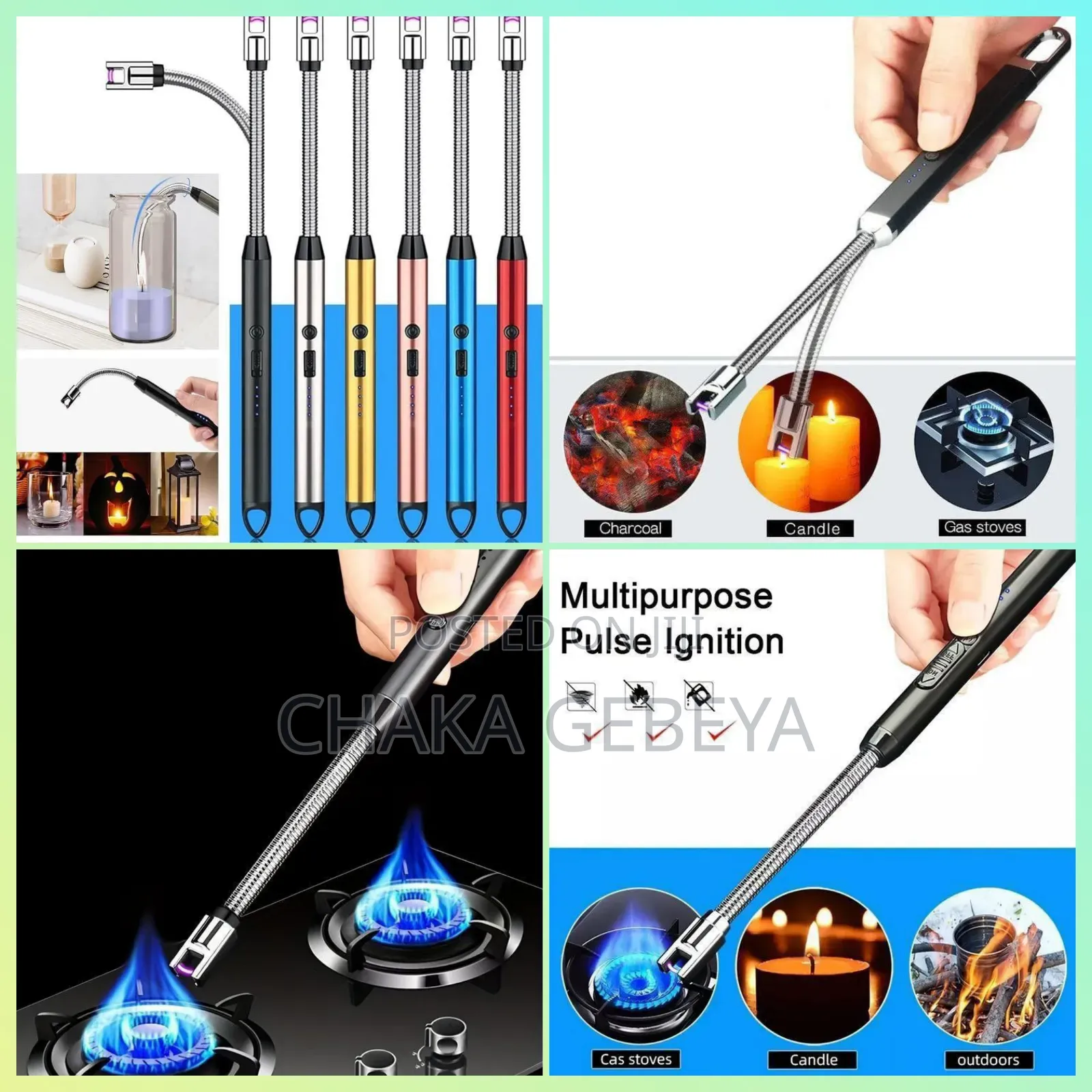Usb Rechargeable Flexible Lighter - Long Neck, Flameless, Windproof