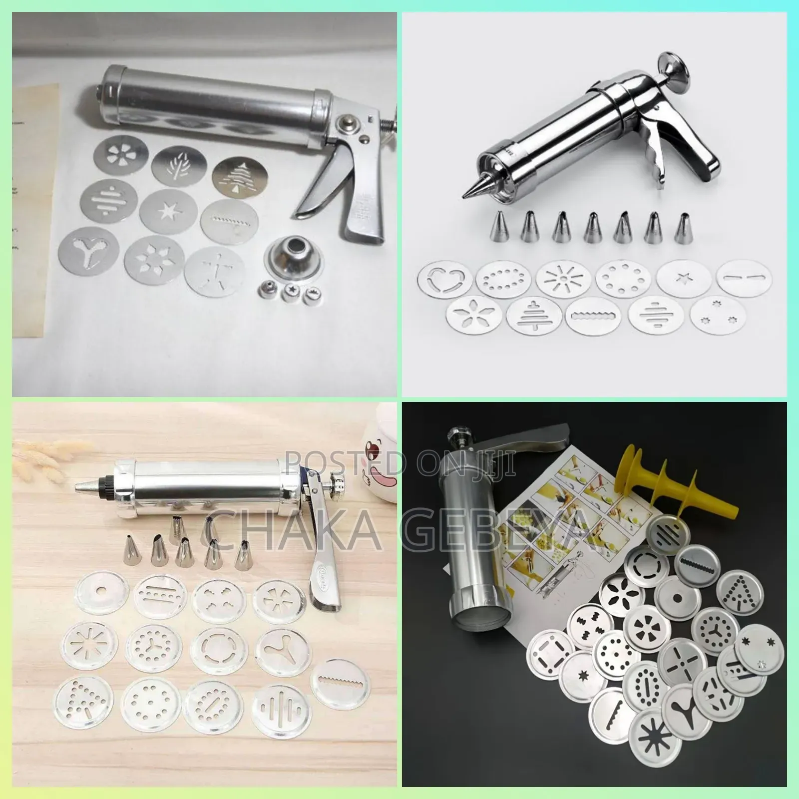 Professional Cookie Maker With Interchangeable Discs Stainless Steel,