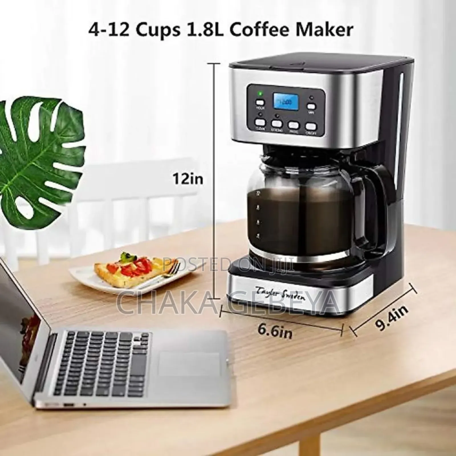 Large Capacity Drip Coffee Machine - Perfect For Office Or Family,900w