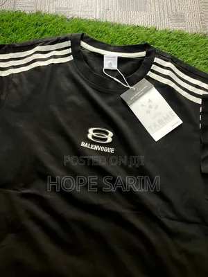 Stylish Black T-Shirt With White Shoulder Stripes