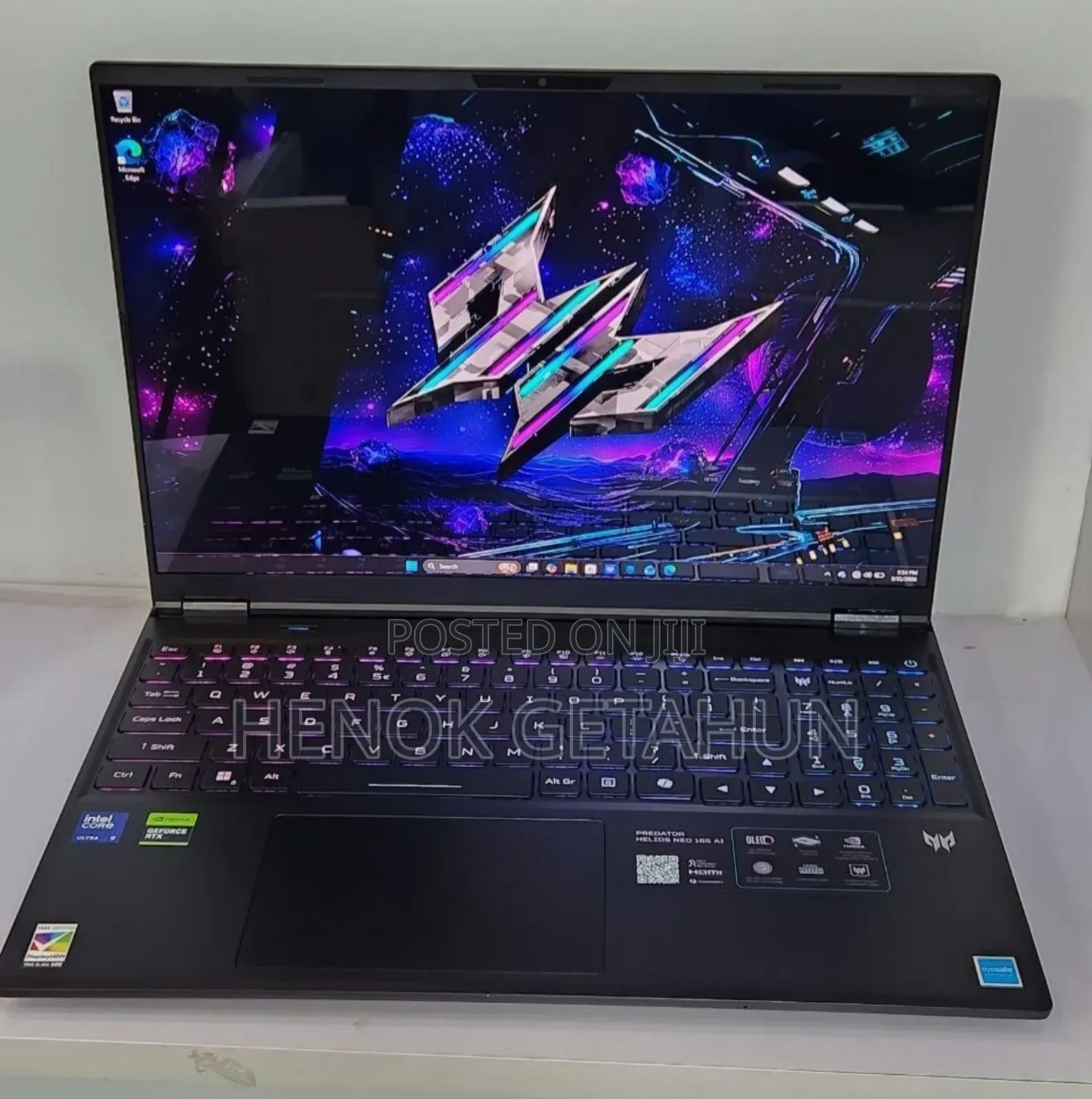 New Laptop Acer Predator Helios Neo 16 16GB Intel Core Ultra 9 SSD 1T