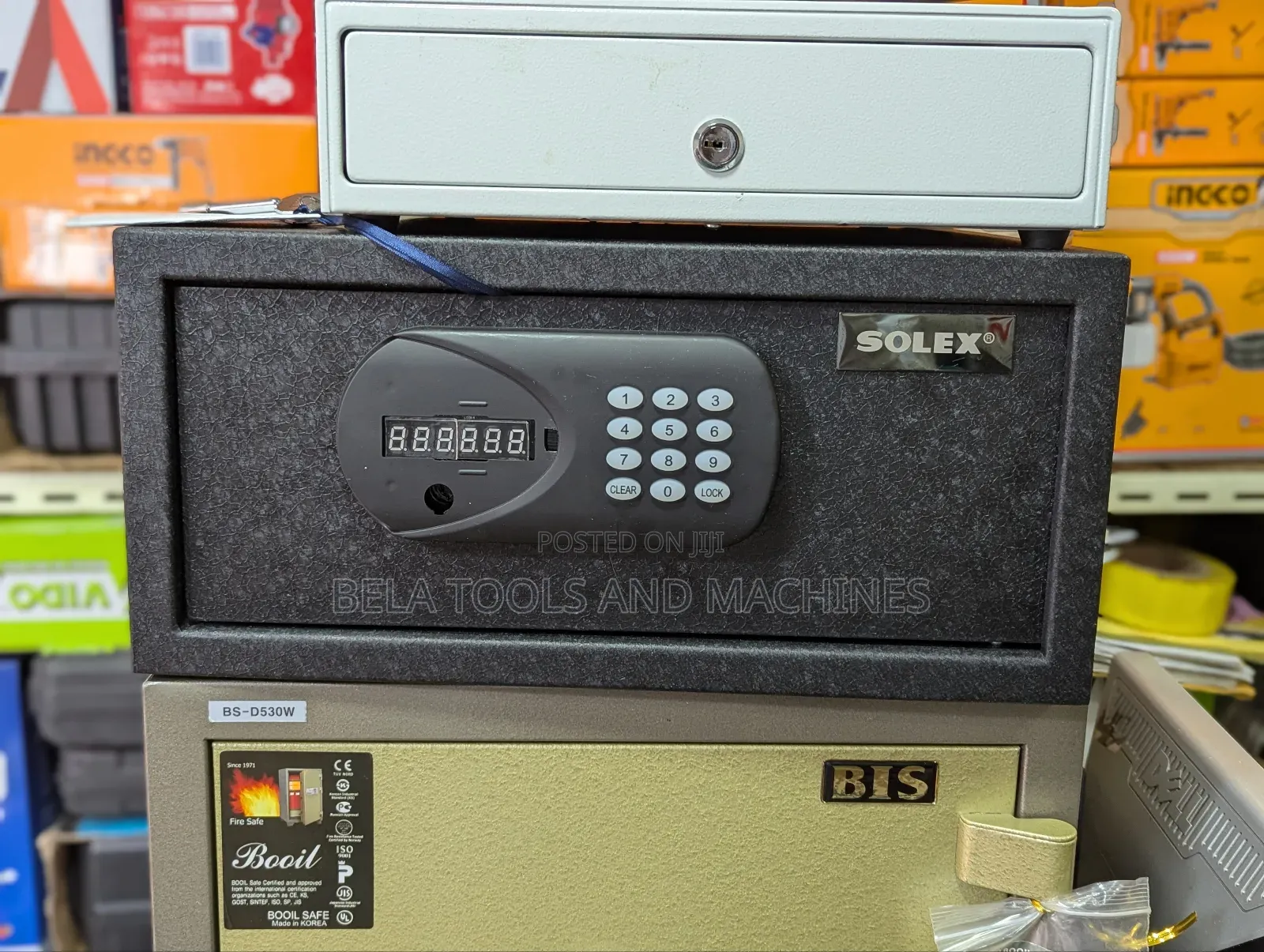 Solex Electrical Digital Safe Box Laptop Size High Quality ካዝና