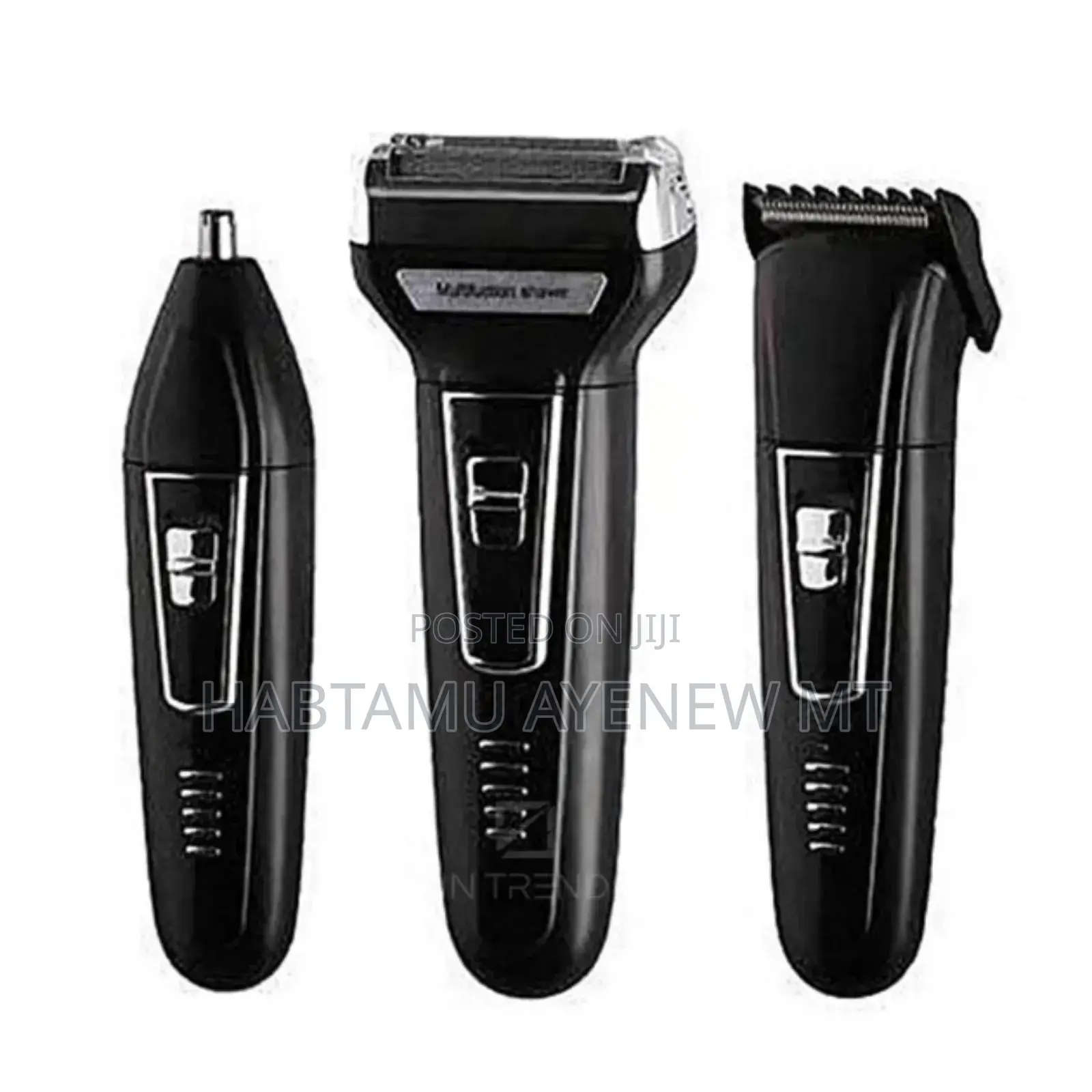 Geemy 3-in-1gm-573clipper Shaver Nose Trimmer የፀጉር የአፍንጫ እና የፂም ማስተካከያ