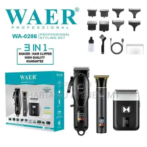 Waer 3 in 1 Tondos 3 በ 1 የፀጉር የፂም እና የቅርፅ ማስተካከያ Trimmer Clipper ቶንዶስ