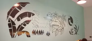 Logo Designs and Cut Outs With Wallpaper Stickers Foams Board