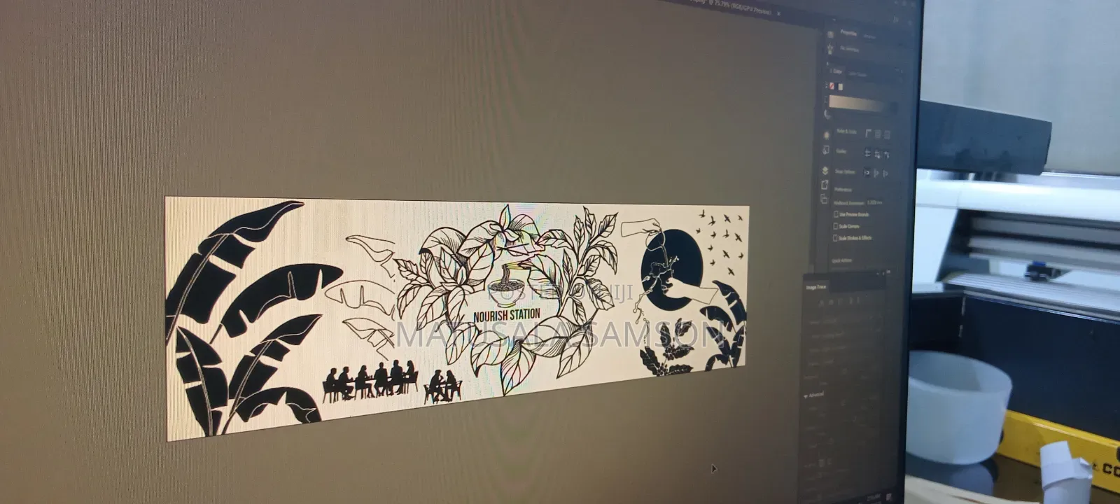 Logo Designs and Cut Outs With Wallpaper Stickers Foams Board