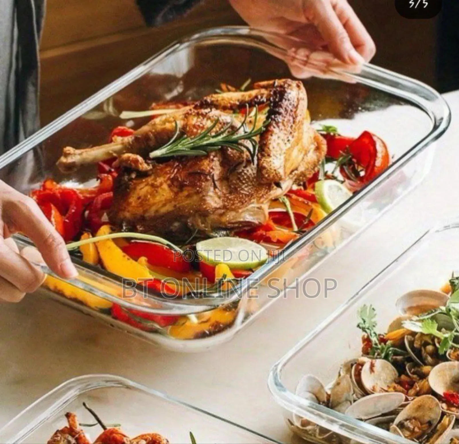 Tempered Glass Bakeware Set 3pcs