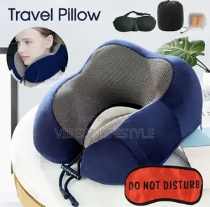 Premium Memory Foam Travel Neck Pillow - Super Soft Support
