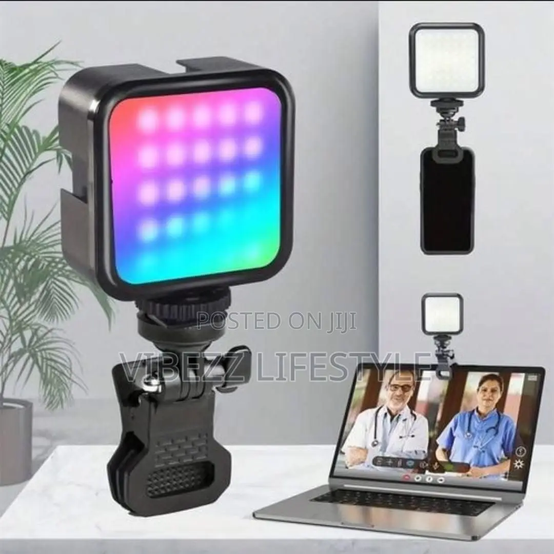 Rgb Portable Selfie Light - 360° Rotating Light For Tiktok Vlogging