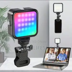 Rgb Portable Selfie Light - 360° Rotating Light For Tiktok Vlogging