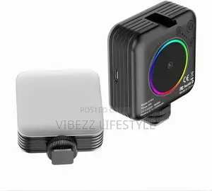 Rgb Portable Selfie Light - 360° Rotating Light For Tiktok Vlogging