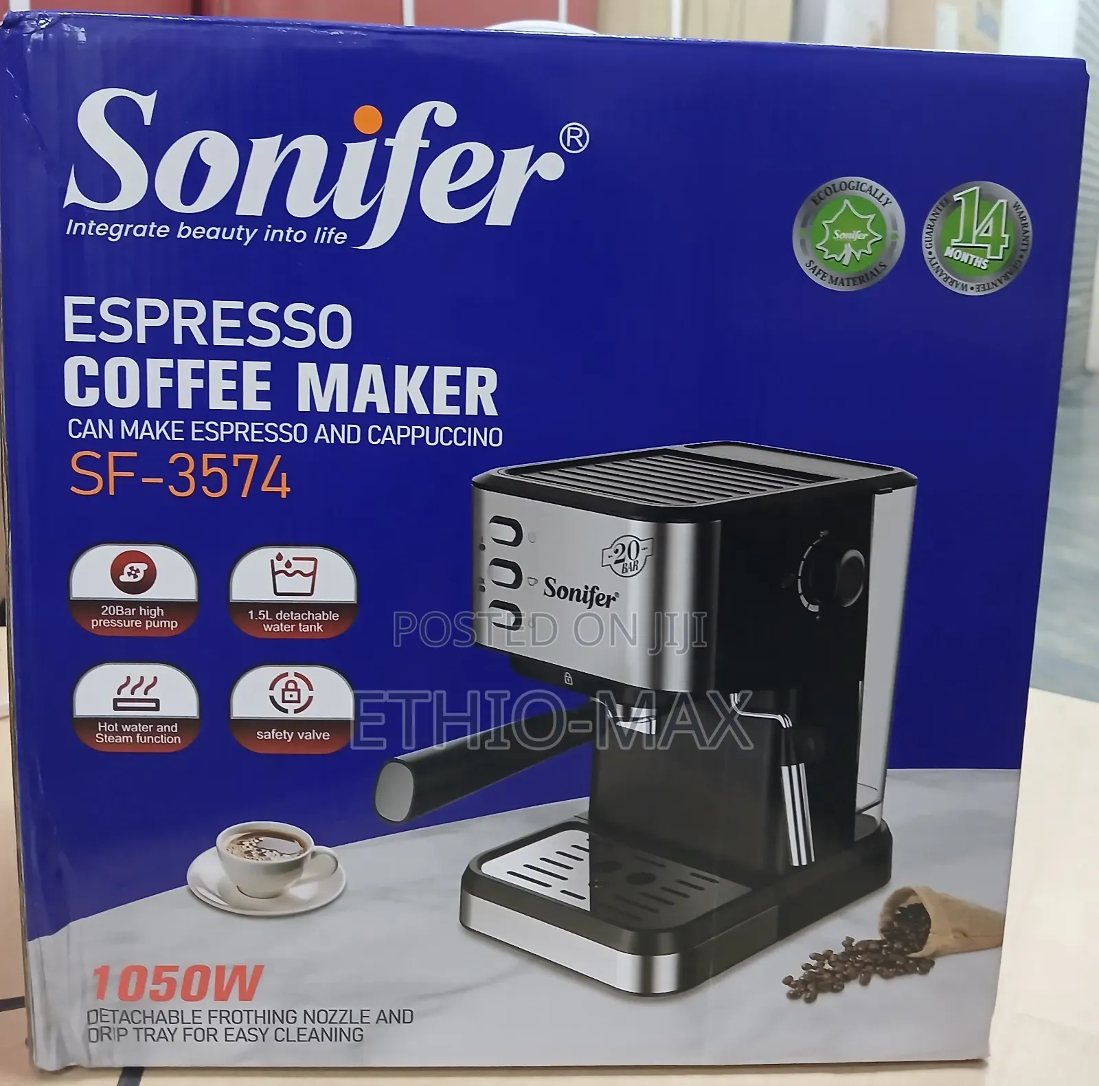 Sonifer Espresso Coffee Maker – Rich Coffee | Fast Brewing Bar 20