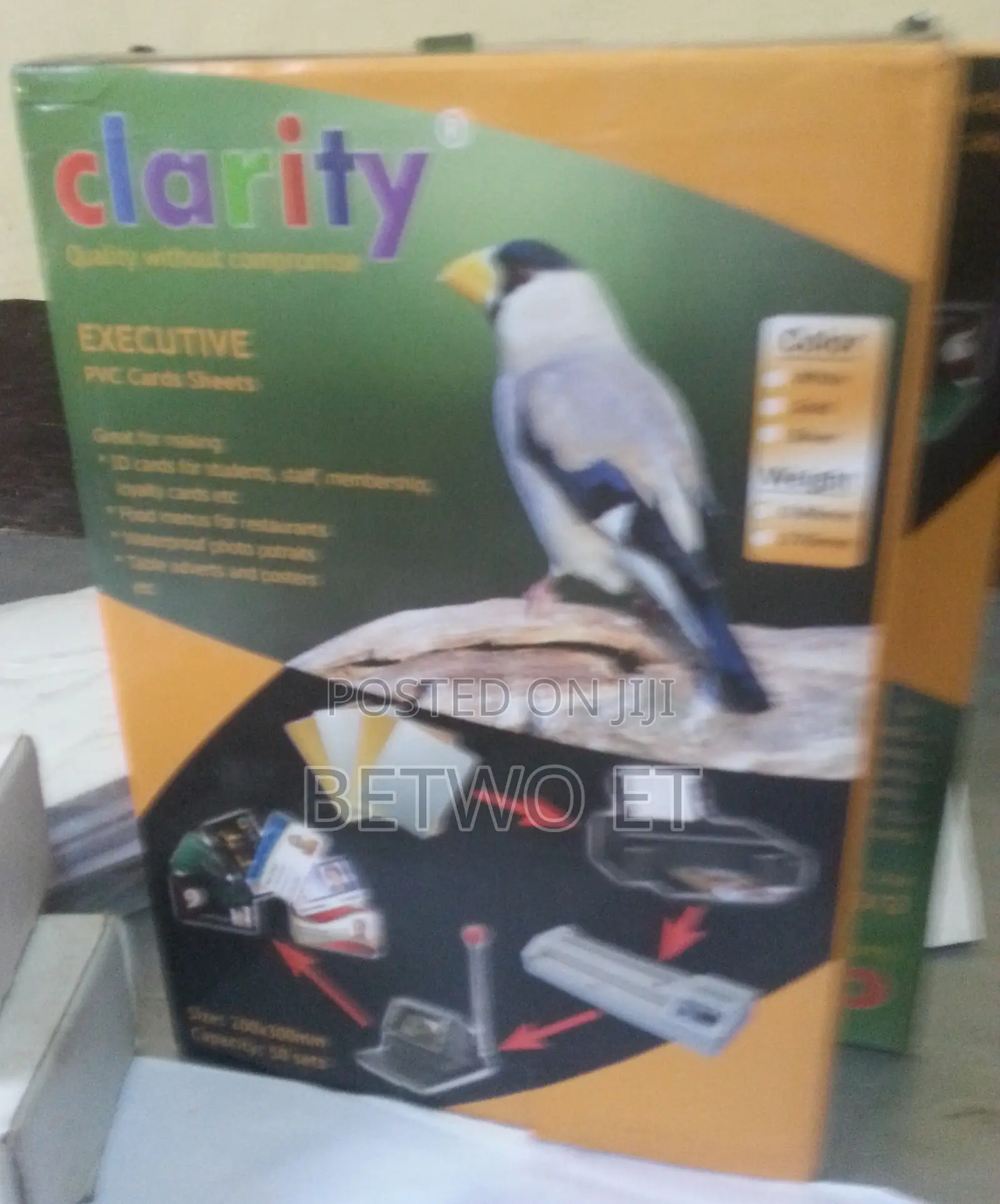 Clarity Pvc Card Sheet.