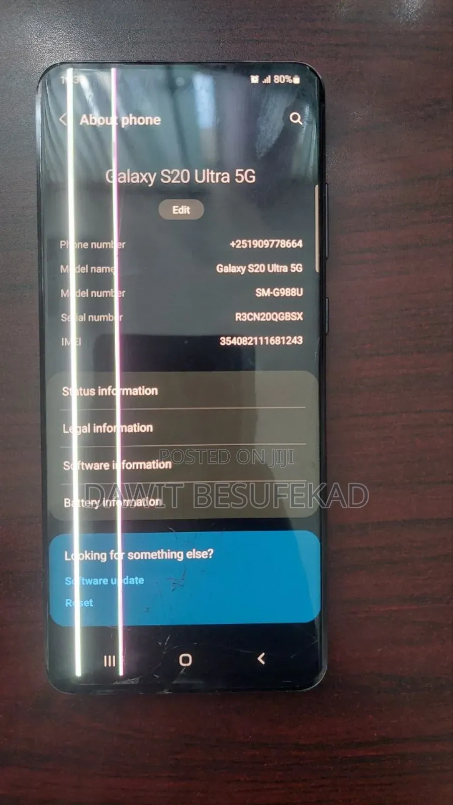 Samsung Galaxy S20 Ultra 5G 128 GB Black