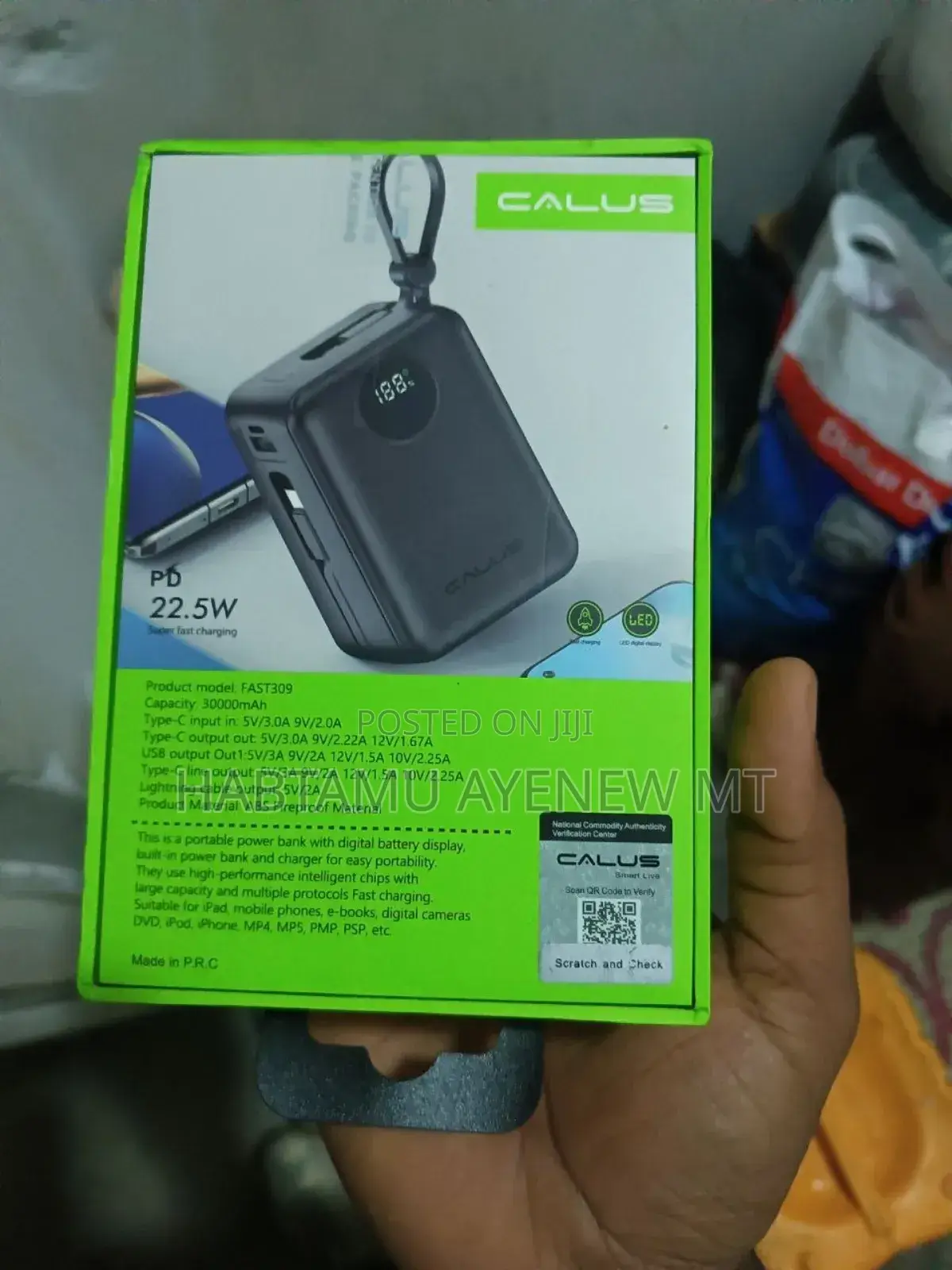 1ኛ Premium Quality ፓወር ባንክ ካሉስ Calus Power Bank 30,000 Mah