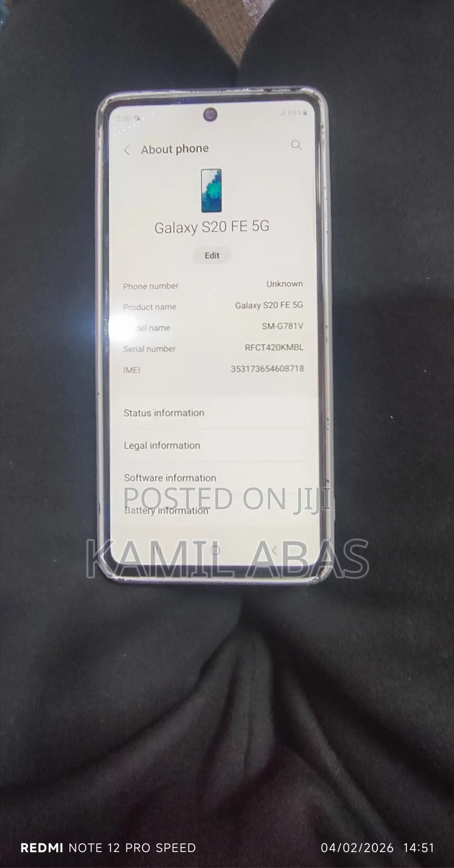 Samsung Galaxy S20 FE 5G 128 GB White
