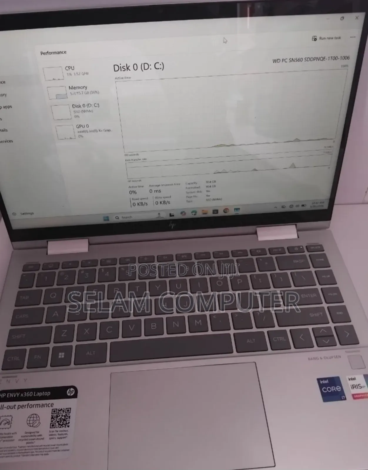 New Laptop HP Envy x360 16GB Intel Core i7 SSD 1T