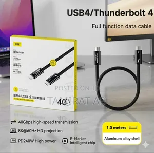 Thunderbolt 4, 40gbps High Speed, at 60hz Video, 240w Pd 3.1 Charging