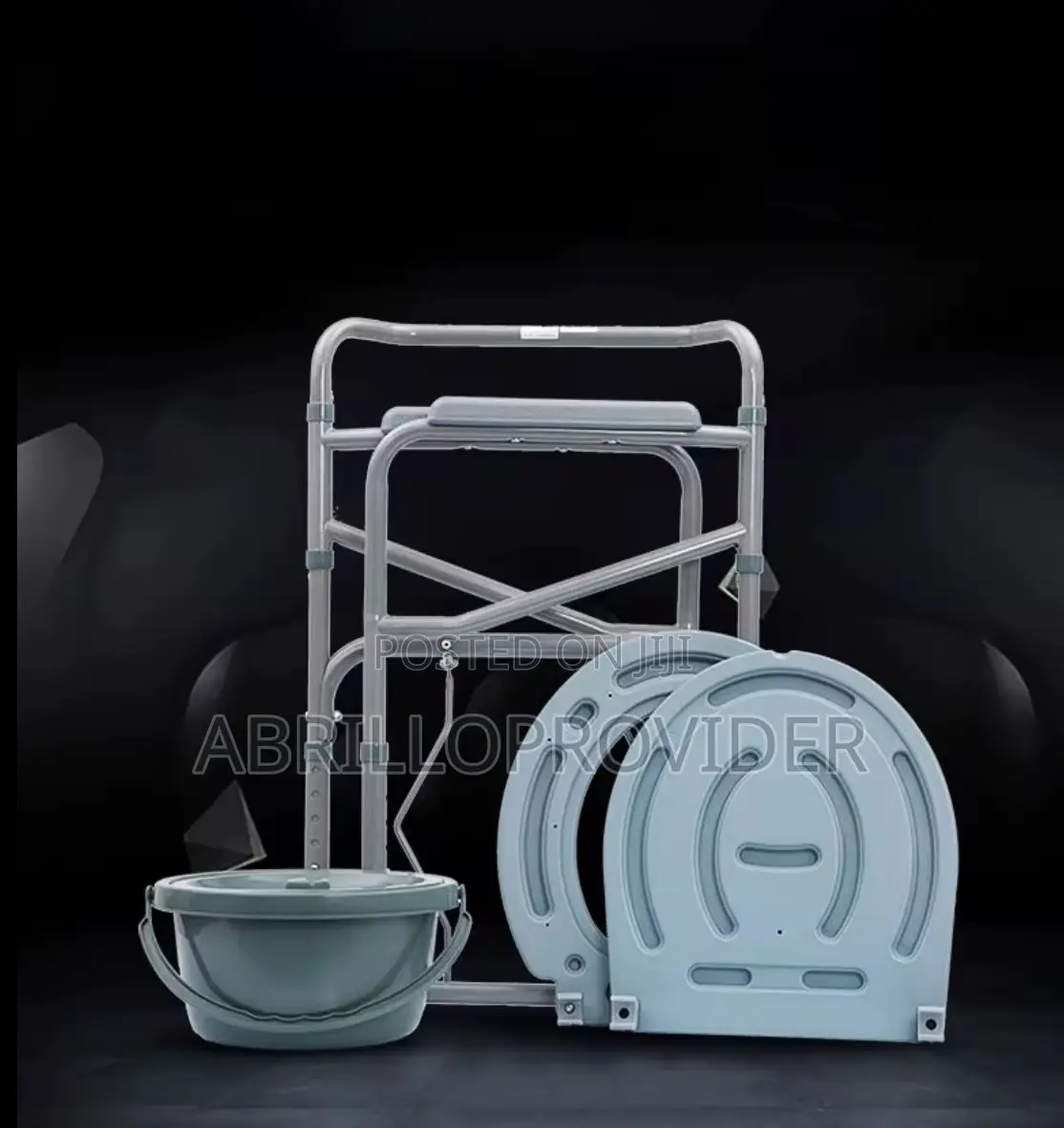 3-in-1 Bedside Commode, Elongated Seat Sturdy Folding Frame