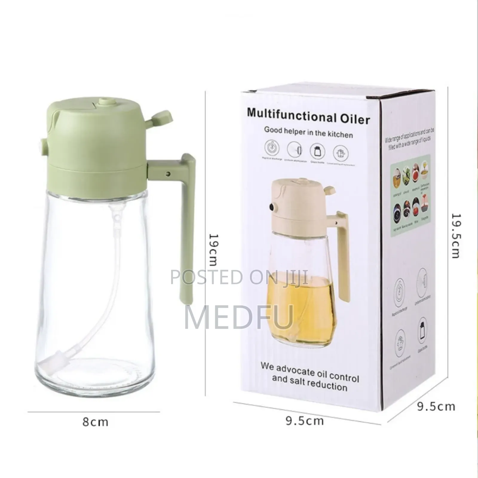 Sprayable and Pourable Oil Bottle
