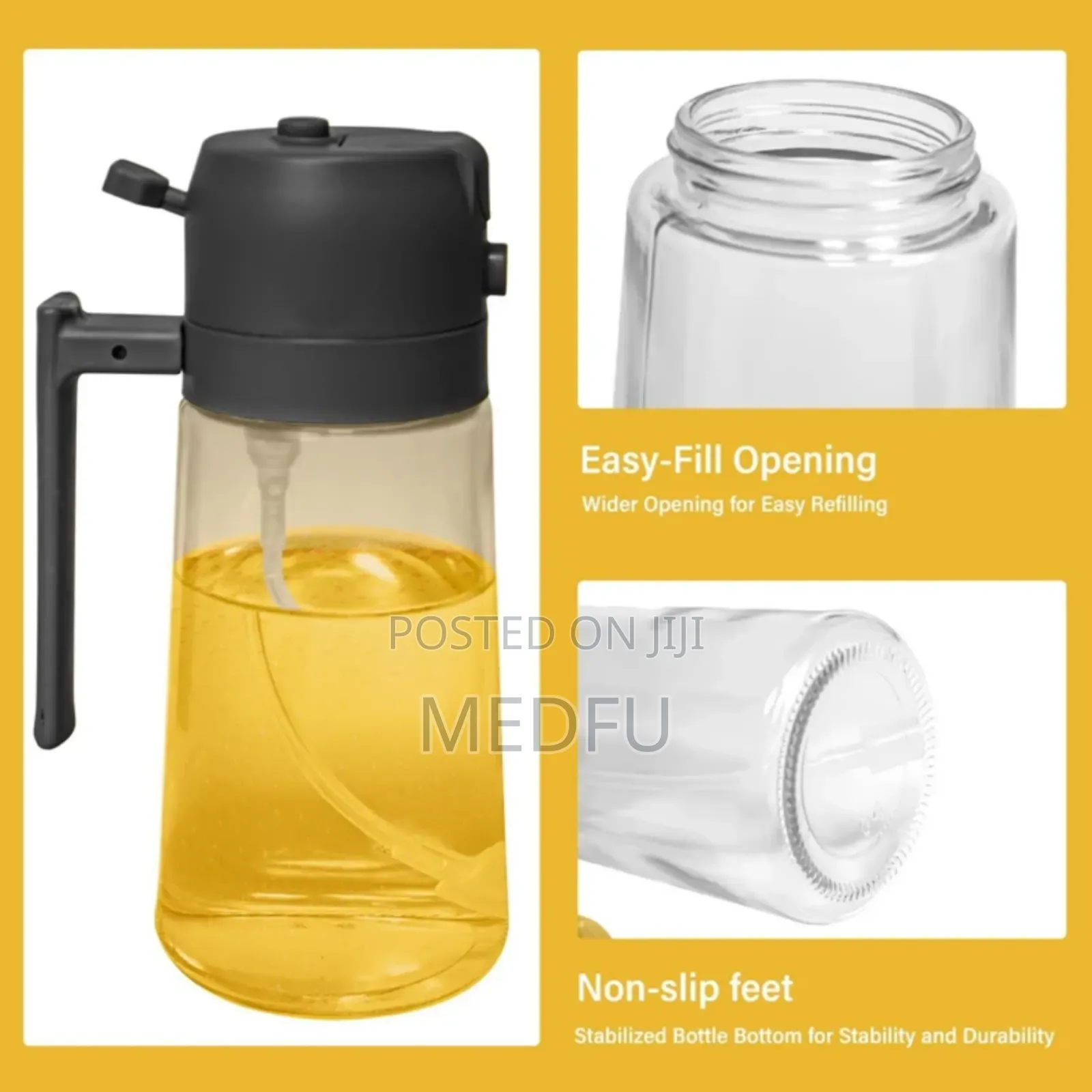 Sprayable and Pourable Oil Bottle