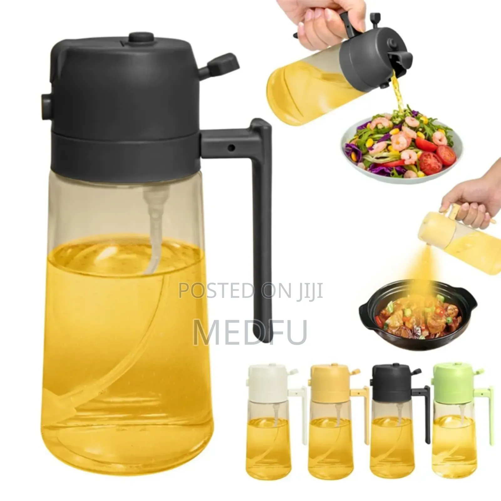 Sprayable and Pourable Oil Bottle