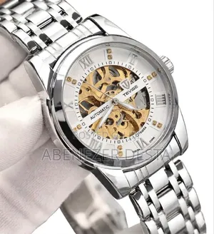 Tevise Brand Automatic Mechanical Skeleton Wristwatch