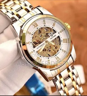 Tevise Brand Automatic Mechanical Skeleton Wristwatch