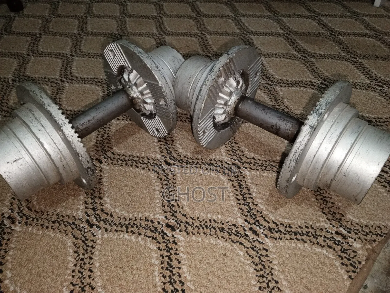 Dumbbells(12kg Solid Metal) Best for Home Usage.