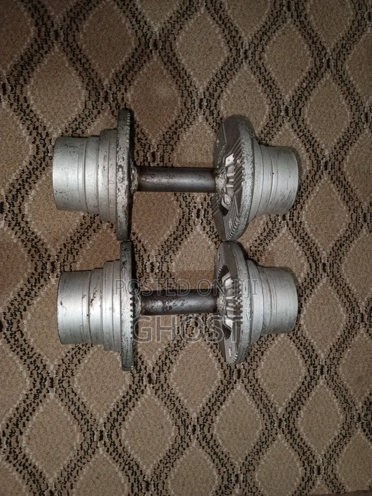 Dumbbells(12kg Solid Metal) Best for Home Usage.